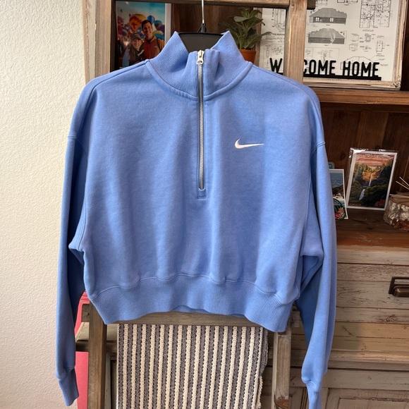 Nike Tops - Nike women’s phoenix fleece oversized 1/2 zip crop sweatshirt size small